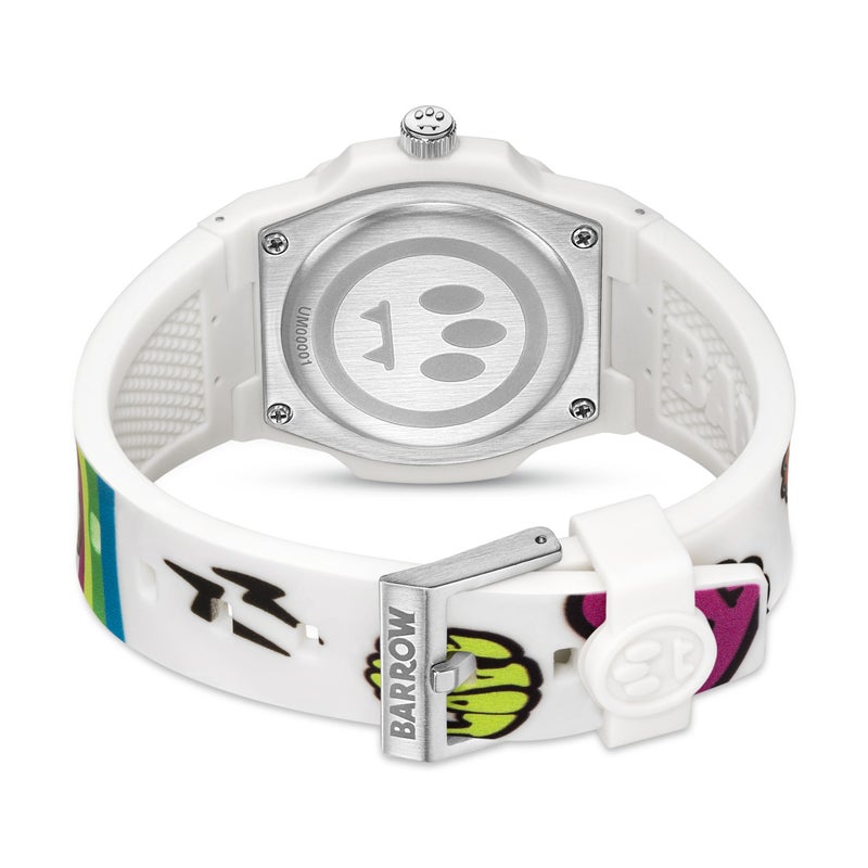 Barrow BWW00001 White Yellow Dial Silicone Strap Unisex Watch, 43mm - Image 3